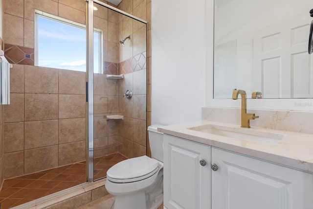 11018 Lake Butler Blvd, Windermere, FL 34786 - bathroom with vanity, toilet, and a shower stall