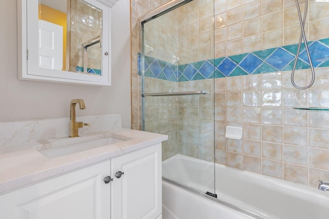 11018 Lake Butler Blvd, Windermere, FL 34786 - bathroom featuring vanity and bath / shower combo with glass door