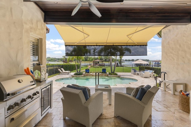 11018 Lake Butler Blvd, Windermere, FL 34786 - view of patio with a ceiling fan