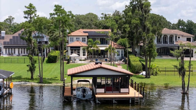 11018 Lake Butler Blvd, Windermere, FL 34786 - dock area with a water view and boat lift
