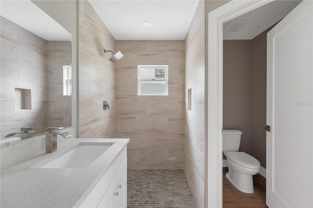 9299 N Tahiti Way, Citrus Springs, FL 34433 - full bathroom with toilet, vanity, and tiled shower