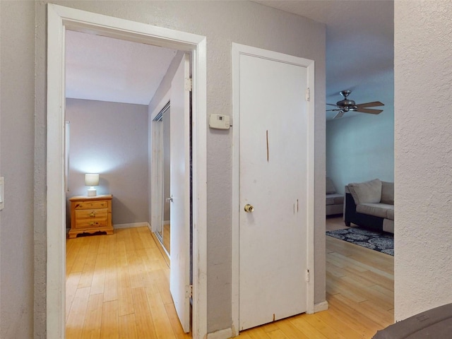 720 Meadow St, Sanford, FL 32773 - hallway with light wood finished floors and a textured wall