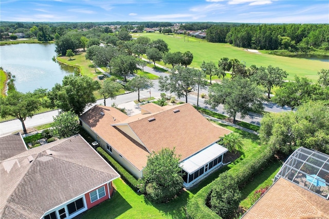 217 Lake Cassidy Dr, Kissimmee, FL 34759 - drone / aerial view of a nearby body of water and a golf course