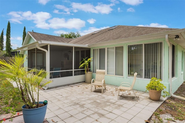 109 Hunter Point Ct, Debary, FL 32713 - view of patio / terrace with a sunroom