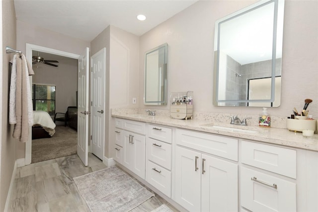 1364 Augusta National Blvd, Winter Springs, FL 32708 - ensuite bathroom featuring double vanity and ceiling fan