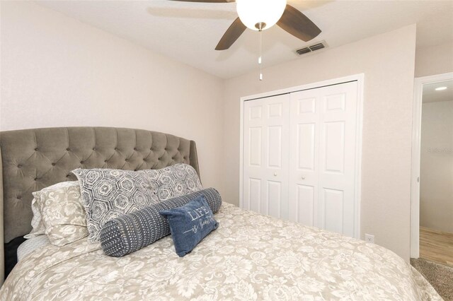 1364 Augusta National Blvd, Winter Springs, FL 32708 - bedroom featuring a closet, ceiling fan, and carpet floors