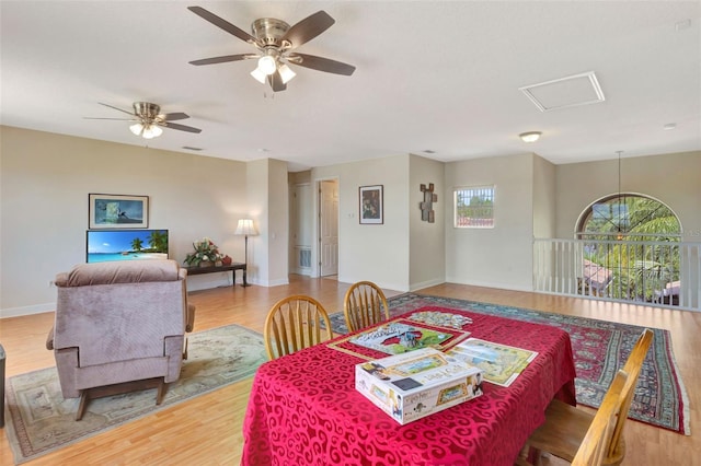 2631 Captains Ct, Kissimmee, FL 34746 - dining area featuring wood finished floors and a ceiling fan