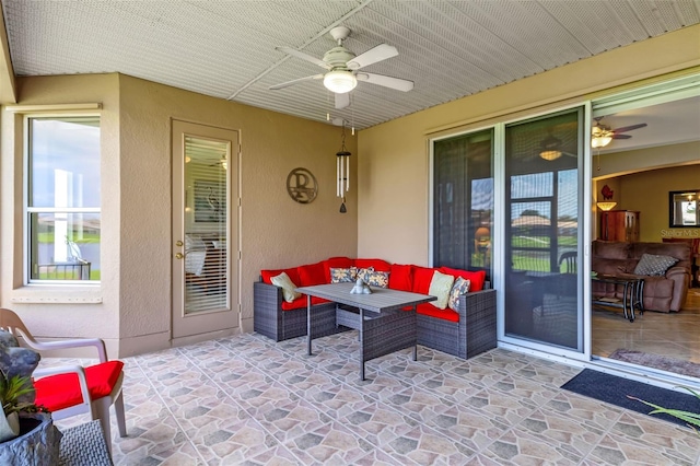 2631 Captains Ct, Kissimmee, FL 34746 - view of patio featuring ceiling fan and an outdoor hangout area