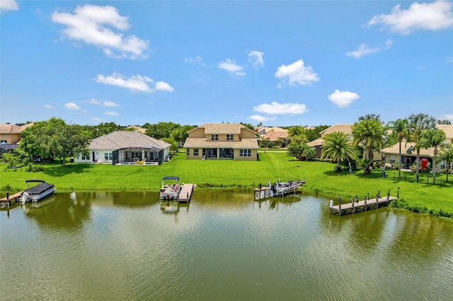 2631 Captains Ct, Kissimmee, FL 34746 - water view with a dock and nearby suburban area