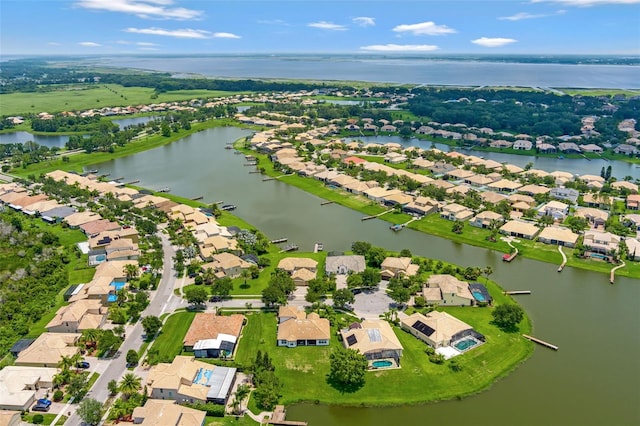 2631 Captains Ct, Kissimmee, FL 34746 - aerial view of residential area with a large body of water