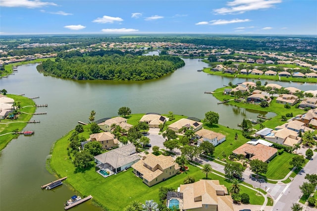 2631 Captains Ct, Kissimmee, FL 34746 - aerial perspective of suburban area with a large body of water