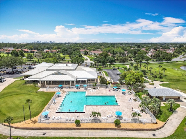 3944 Atrium Dr Unit 4, Orlando, FL 32822 - drone / aerial view of a pool and a golf course