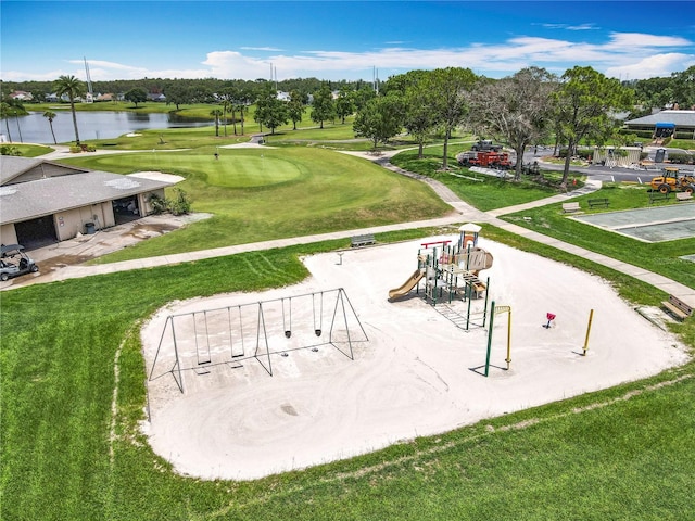 3944 Atrium Dr Unit 4, Orlando, FL 32822 - view of home's community featuring view of golf course, a water view, and a lawn