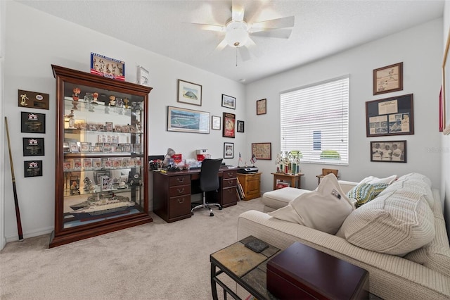 8336 SW 77th Ct, Ocala, FL 34476 - home office with light colored carpet and ceiling fan