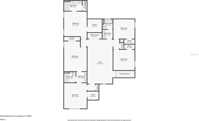7033 Oakwood St, Davenport, FL 33837 - floor plan / room layout