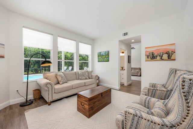 10241 Pointview Ct, Orlando, FL 32836 - living area featuring healthy amount of natural light, baseboards, and wood finished floors