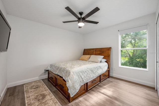 10241 Pointview Ct, Orlando, FL 32836 - bedroom with light wood-style floors, baseboards, and ceiling fan
