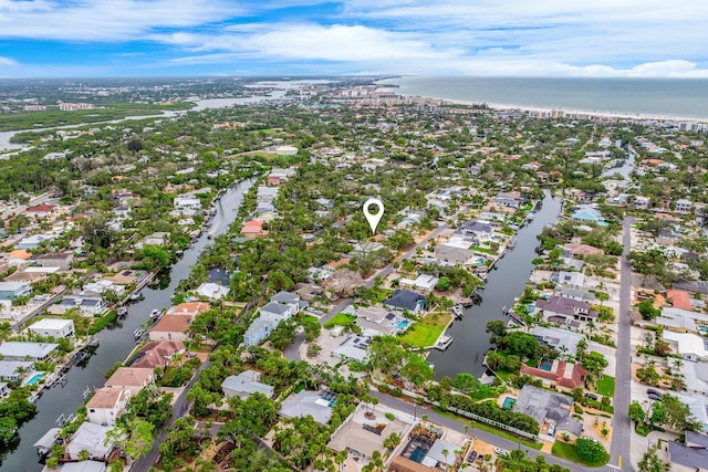 5108 Saint Albans Ave, Siesta Key, FL 34242 - aerial view of property's location featuring a large body of water and nearby suburban area