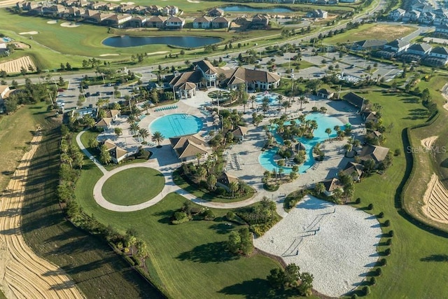 8986 Cabot Cliffs Dr, Davenport, FL 33896 - aerial view of property's location with a nearby body of water, a pool area, and a golf course