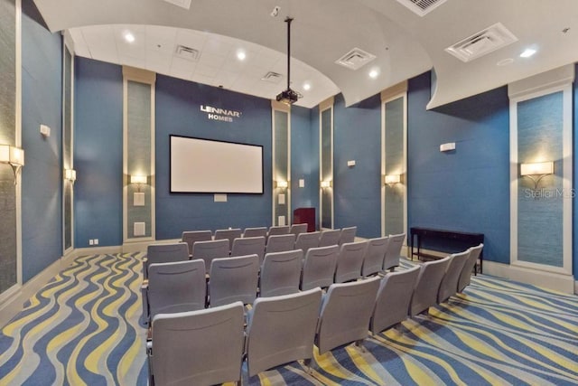 8986 Cabot Cliffs Dr, Davenport, FL 33896 - cinema room with carpet floors, recessed lighting, and baseboards