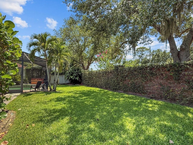 3307 Kentshire Blvd, Ocoee, FL 34761 - view of yard with glass enclosure and a swimming pool