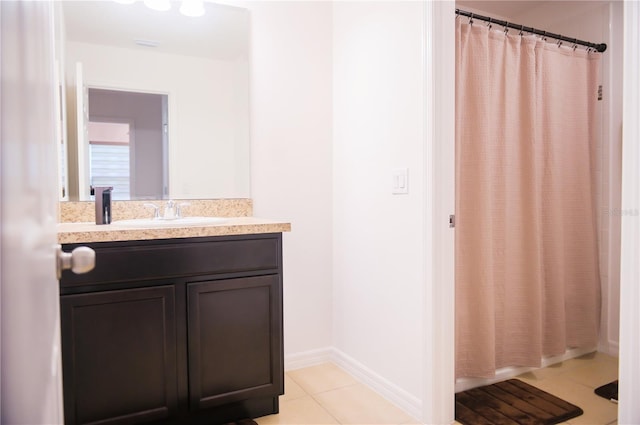130 Claire Ln, Davenport, FL 33837 - full bathroom featuring vanity, tile patterned flooring, and curtained shower