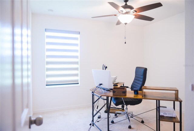 130 Claire Ln, Davenport, FL 33837 - office space featuring carpet, a ceiling fan, and healthy amount of natural light