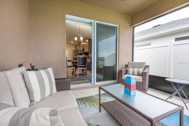 5416 Tessin Trl, Saint Cloud, FL 34771 - sunroom with a chandelier