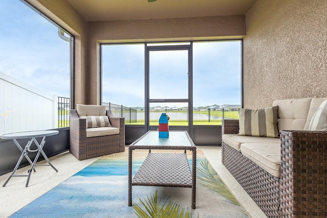5416 Tessin Trl, Saint Cloud, FL 34771 - sunroom featuring carpet flooring and a textured wall