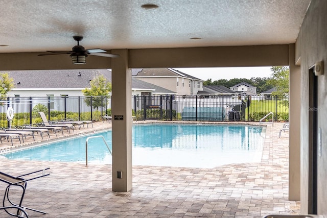 5416 Tessin Trl, Saint Cloud, FL 34771 - community pool with a ceiling fan and a patio area