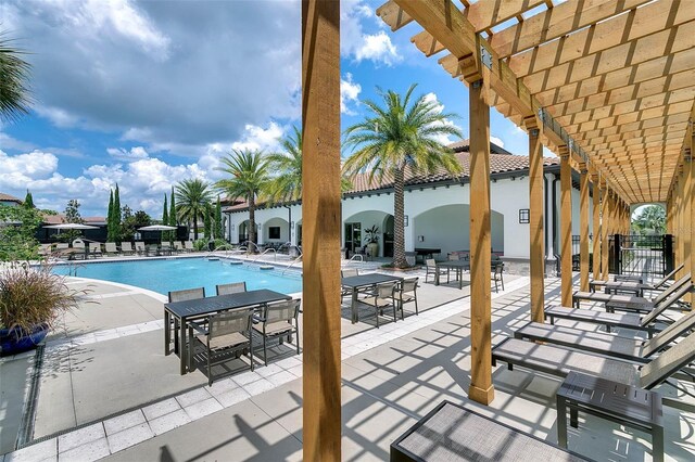 8047 Chilton Dr, Orlando, FL 32836 - community pool featuring a pergola and a patio