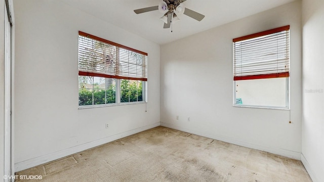 579 Setting Sun Dr, Winter Garden, FL 34787 - empty room with carpet floors, a ceiling fan, and baseboards