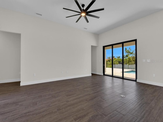 9257 King Hill St, Port Charlotte, FL 33981 - unfurnished room featuring dark wood finished floors and a ceiling fan