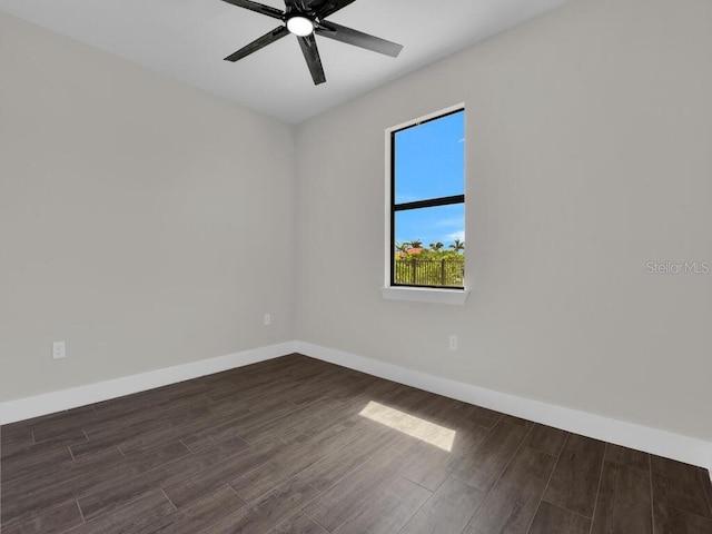 9257 King Hill St, Port Charlotte, FL 33981 - spare room with dark wood finished floors and a ceiling fan