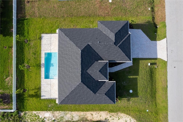 9257 King Hill St, Port Charlotte, FL 33981 - view from above of property with a pool