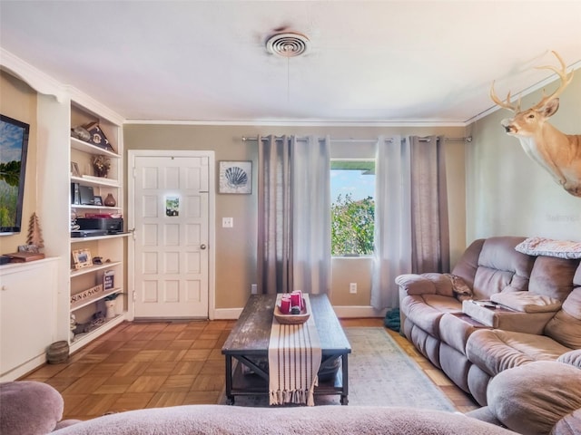12130 Lakeshore Dr, Clermont, FL 34711 - living area featuring ornamental molding