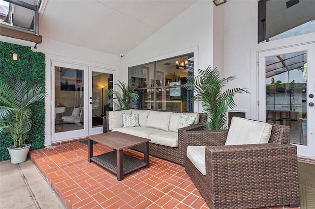 9774 Bohart Ct, Orlando, FL 32836 - view of patio / terrace with french doors and outdoor lounge area