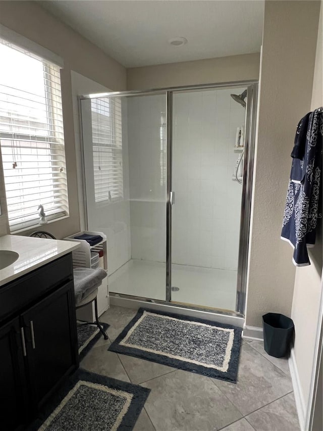 11097 N Folklore St, Winter Garden, FL 34787 - full bath featuring a stall shower, vanity, and tile patterned floors