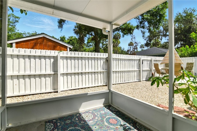 318 Palm St, New Smyrna Beach, FL 32168 - view of unfurnished sunroom