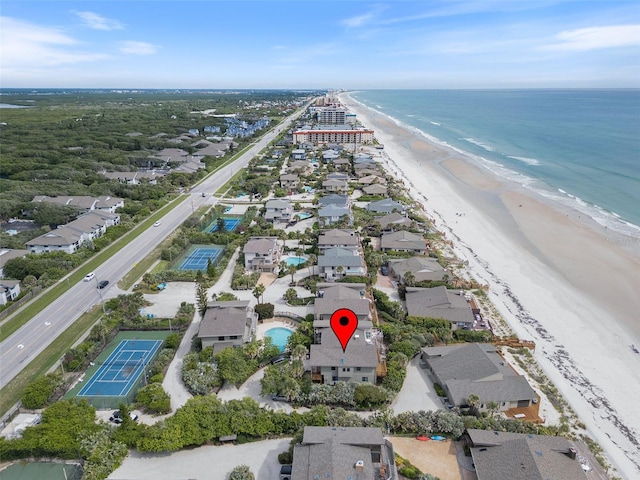4365 S Atlantic Ave Unit B8, New Smyrna Beach, FL 32169 - aerial view of property's location with waterfront with a beach and nearby suburban area