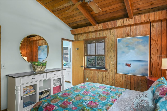 4365 S Atlantic Ave Unit B8, New Smyrna Beach, FL 32169 - bedroom with wooden walls and wood ceiling