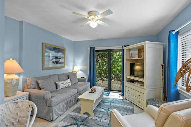 4365 S Atlantic Ave Unit B8, New Smyrna Beach, FL 32169 - living room with a ceiling fan