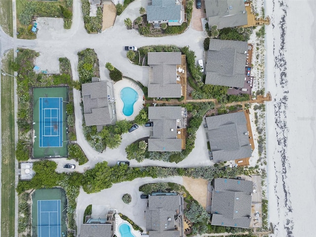 4365 S Atlantic Ave Unit B8, New Smyrna Beach, FL 32169 - aerial view of property and surrounding area with a pool area and nearby suburban area