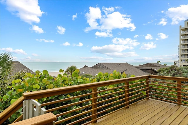 4365 S Atlantic Ave Unit B8, New Smyrna Beach, FL 32169 - wooden terrace featuring a water view