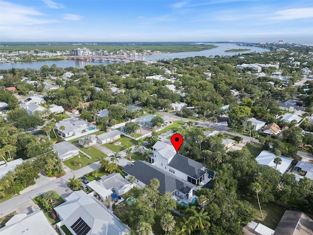 507 S Pine St, New Smyrna Beach, FL 32169 - aerial view of residential area with a large body of water