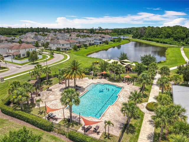 4993 Southlawn Ave, Orlando, FL 32811 - community pool featuring a water view and a residential view
