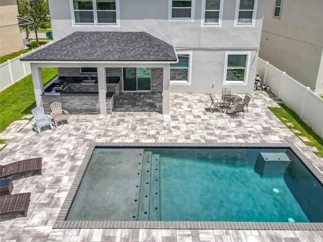4993 Southlawn Ave, Orlando, FL 32811 - view of swimming pool with a fenced backyard and a patio