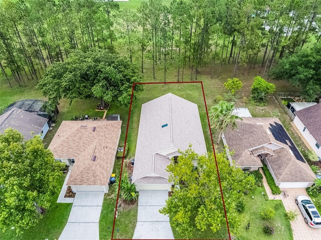 142 Stonegate Pass, Davenport, FL 33897 - aerial view of property and surrounding area with property boundaries highlighted