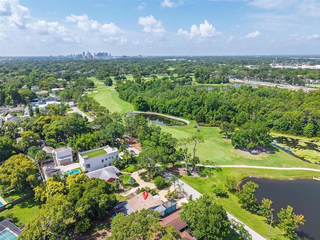 3637 Dubsdread Cir, Orlando, FL 32804 - view of property location with a nearby body of water, a golf course, and a tree filled landscape