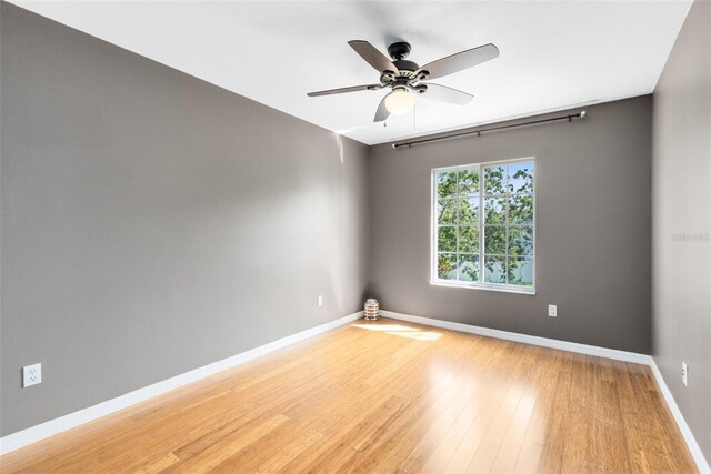 15324 Black Lion Way, Winter Garden, FL 34787 - empty room featuring baseboards, light wood-style flooring, and a ceiling fan